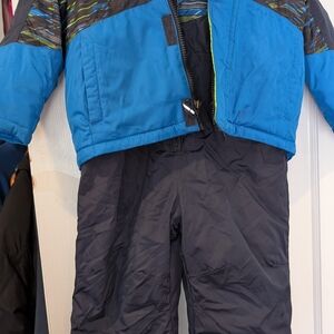 Blue and Black Snowsuit